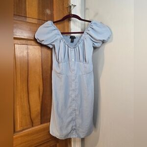 Streetwear Society Sky Blue Smocked Top Dress Sz M
